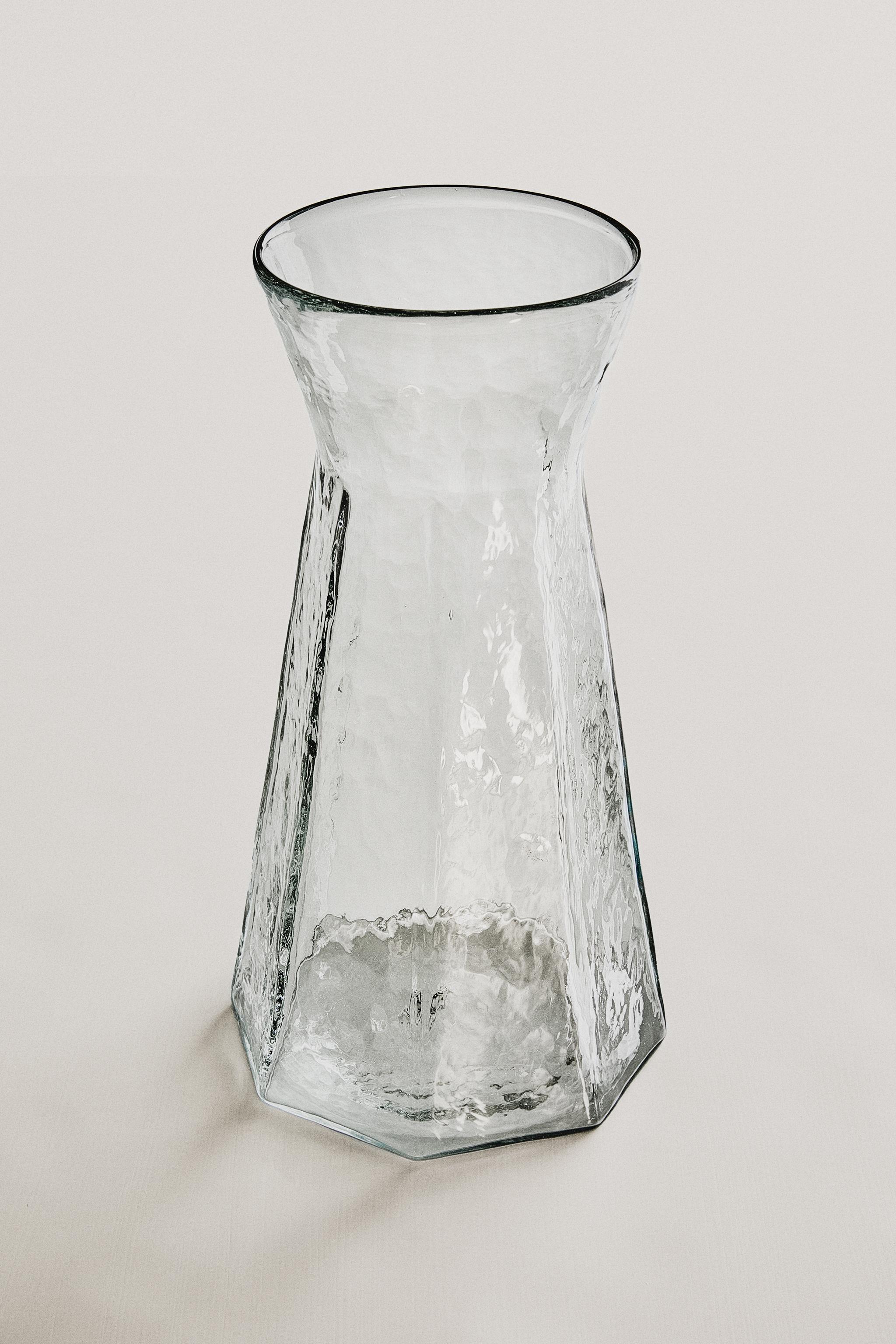 FACETED GLASS VASE